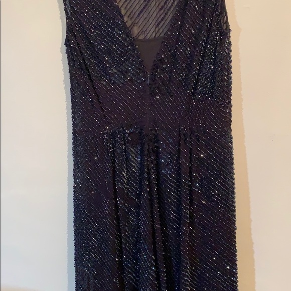 Max Mara navy beaded gown - Picture 5 of 10